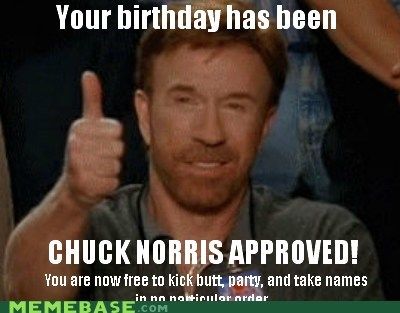 Chuck Norris Happy Birthday Meme Funny Image Photo Joke 03
