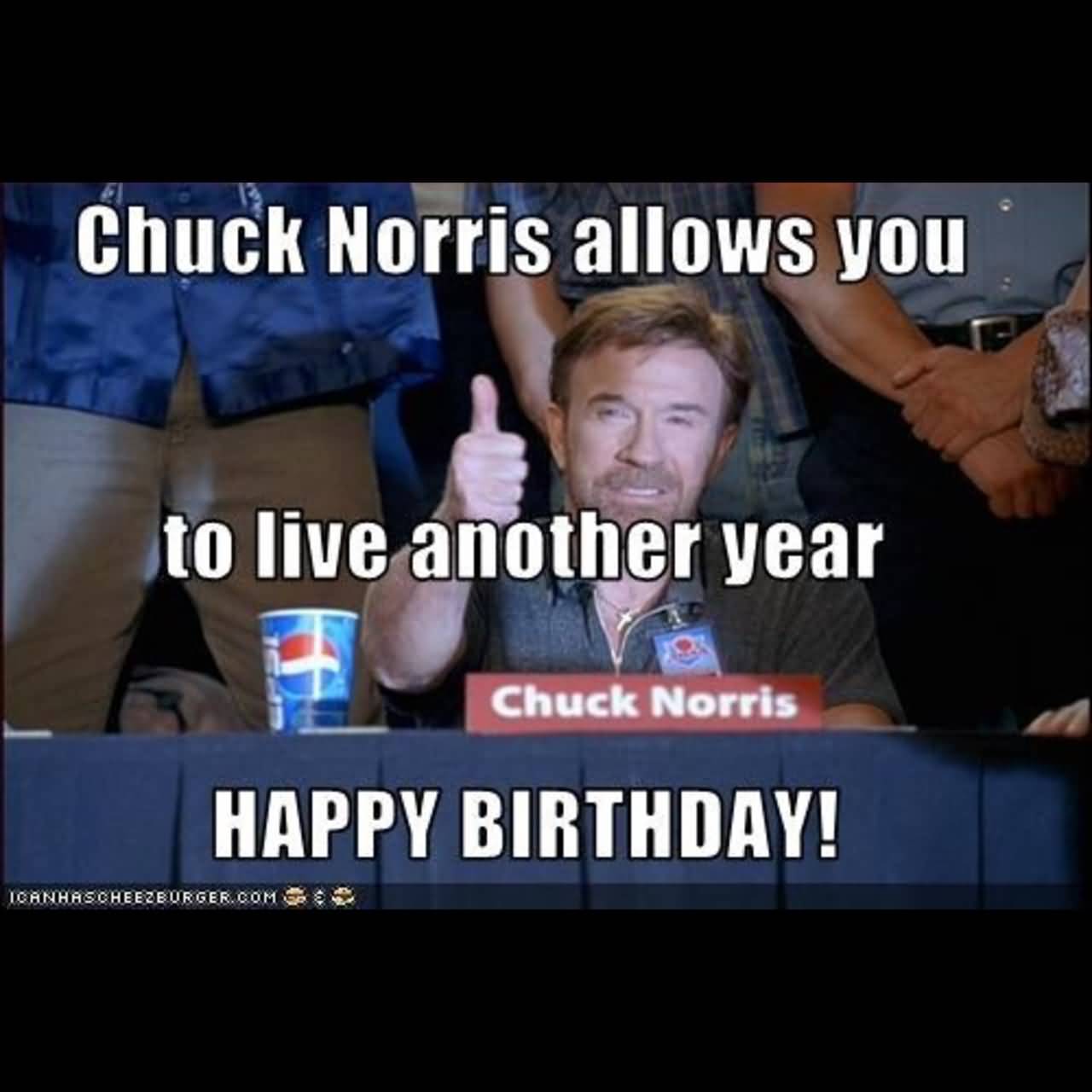 Chuck Norris Happy Birthday Meme Funny Image Photo Joke 09
