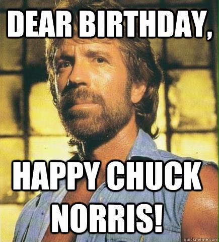 Chuck Norris Happy Birthday Meme Funny Image Photo Joke 12