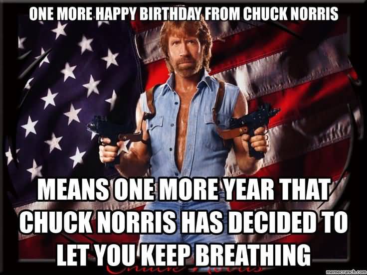 Chuck Norris Happy Birthday Meme Funny Image Photo Joke 13