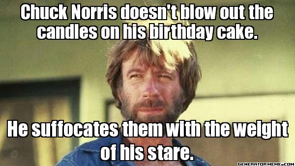 Chuck Norris Happy Birthday Meme Funny Image Photo Joke 14