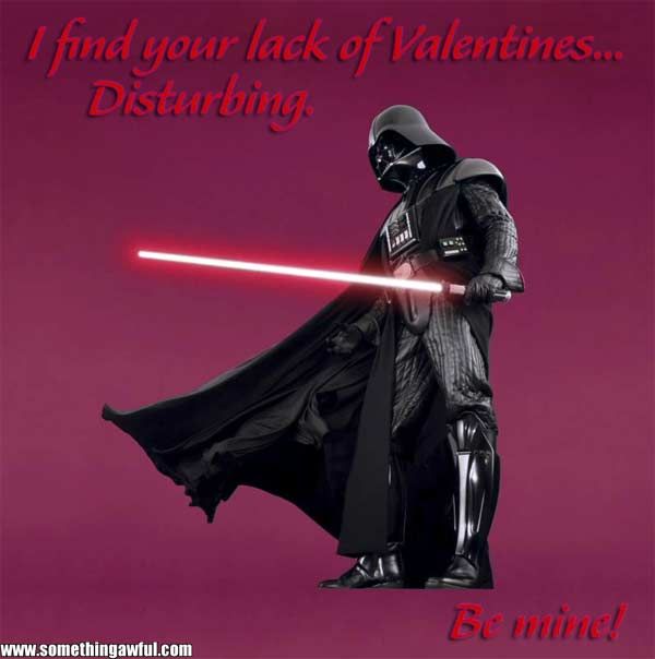 Funny dart vader valentine meme photo