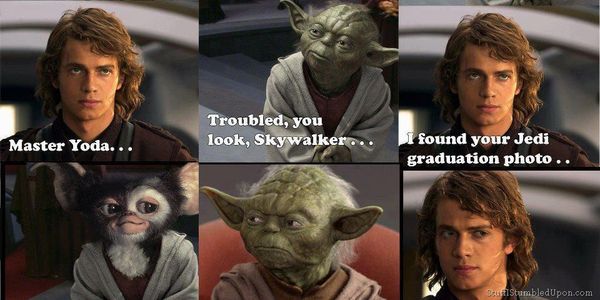 Hilarious star wars anakin skywalker and yoda meme picture