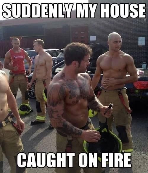 Hot Firefighter Meme Funny Image Photo Joke 10