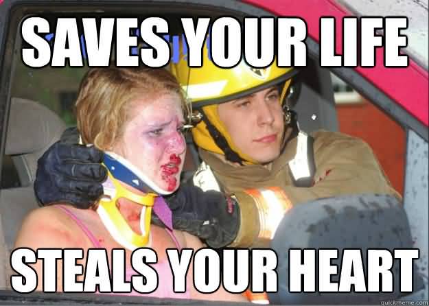 Hot Firefighter Meme Funny Image Photo Joke 14
