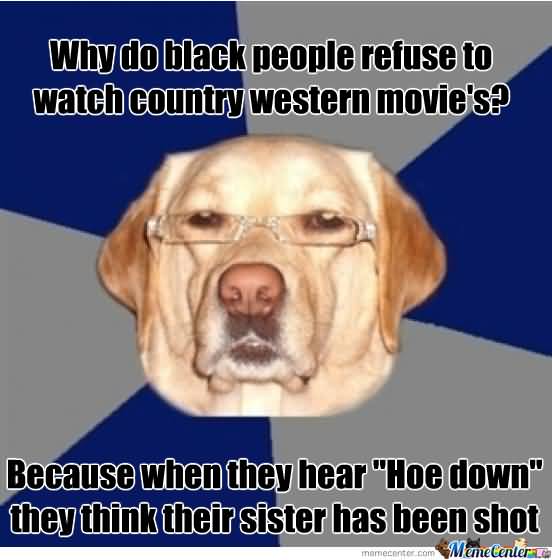 Racist Dog Meme Funny Image Photo Joke 06
