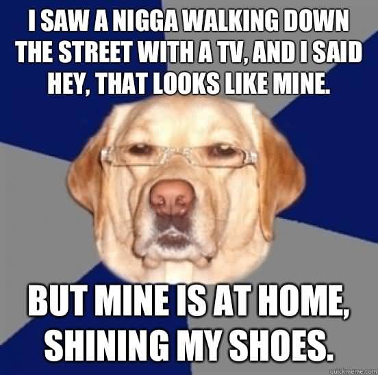 Racist Dog Meme Funny Image Photo Joke 09