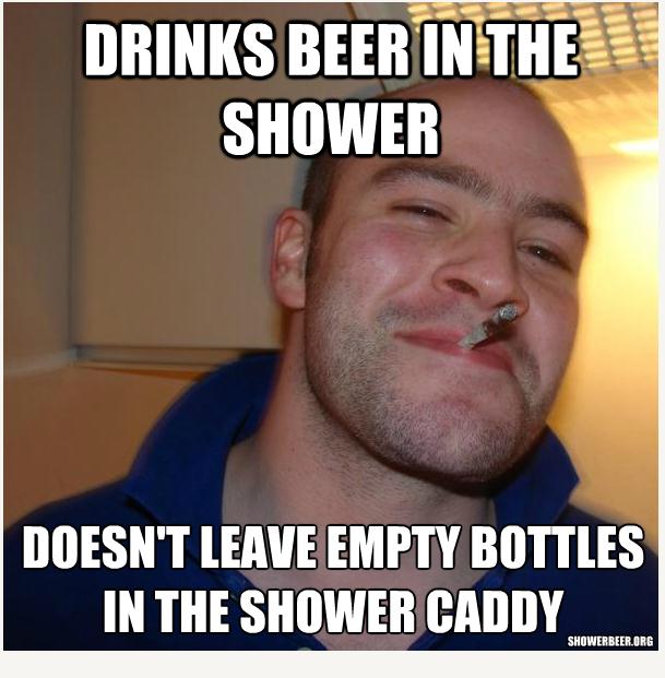 Shower Beer Meme Funny Image Photo Joke 08