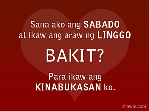 tagalog cheesy pick up lines for boys
