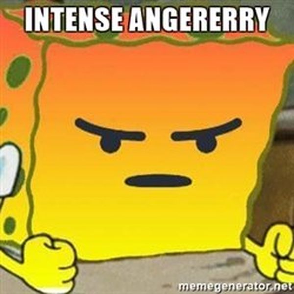 Very Funny cool spongebob angry face image joke