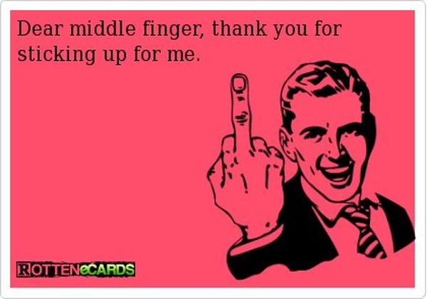 Very funny middle finger jokes image