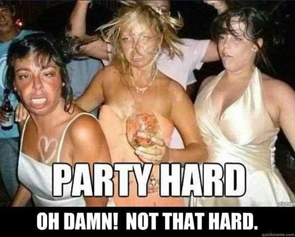 Very funny party girl meme photo