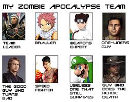 Zombie Apocalypse Team Meme Funny Joke 14