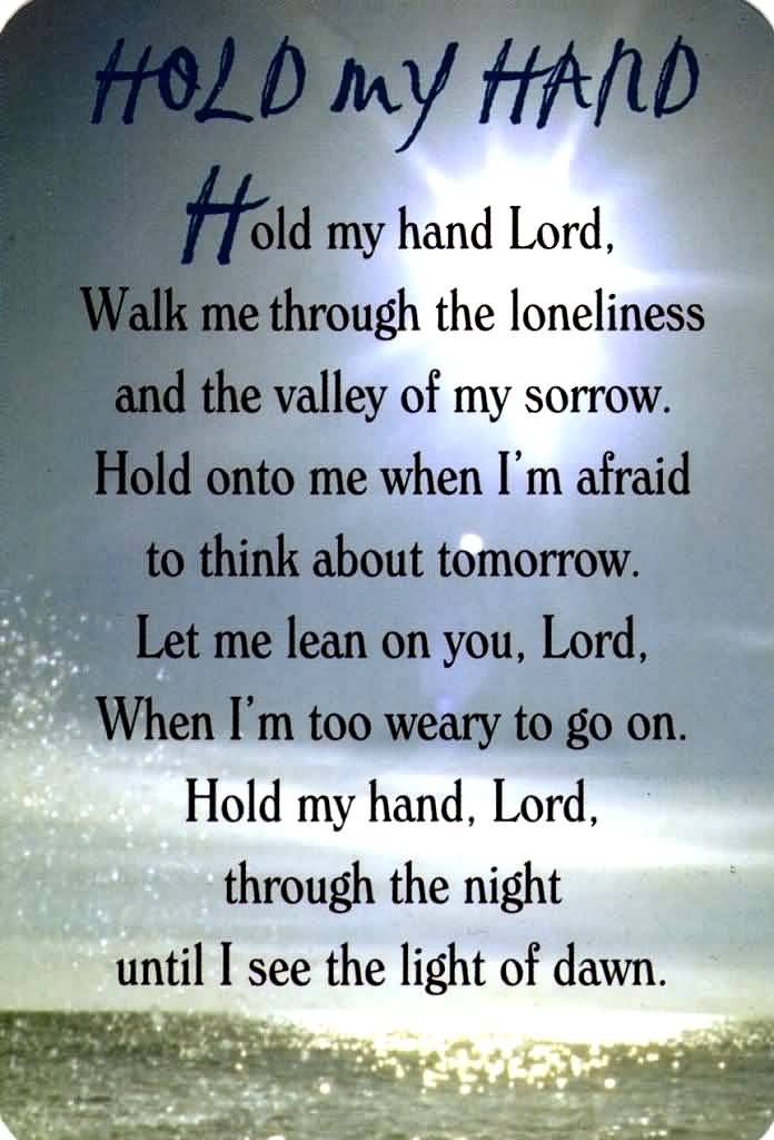 God Hold My Hand Quotes Meme Image 03