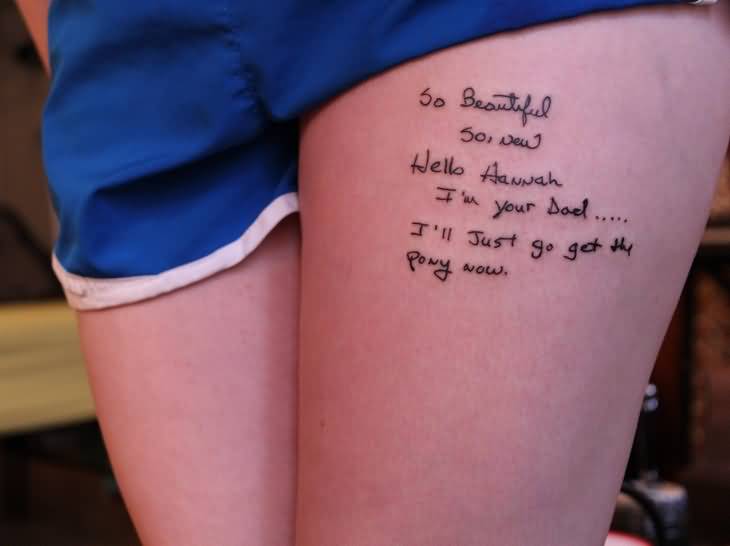 Quote Tattoos On Thigh Meme Image 07