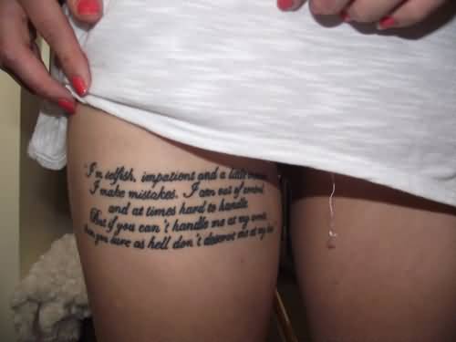 Quote Tattoos On Thigh Meme Image 10