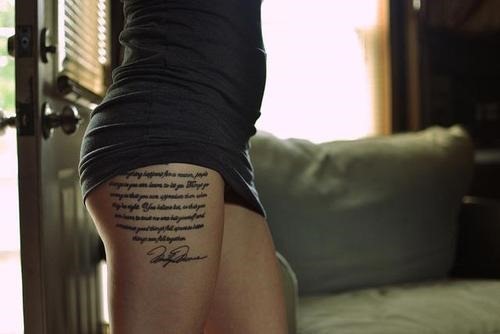 Quote Tattoos On Thigh Meme Image 15