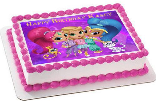 Shimmer and Shine Birthday Cake Image Photo Party 17