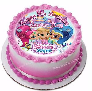 Shimmer and Shine Birthday Cake Image Photo Party 21