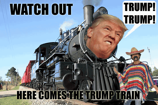 Trump Train Meme Funny Image Photo Joke 03