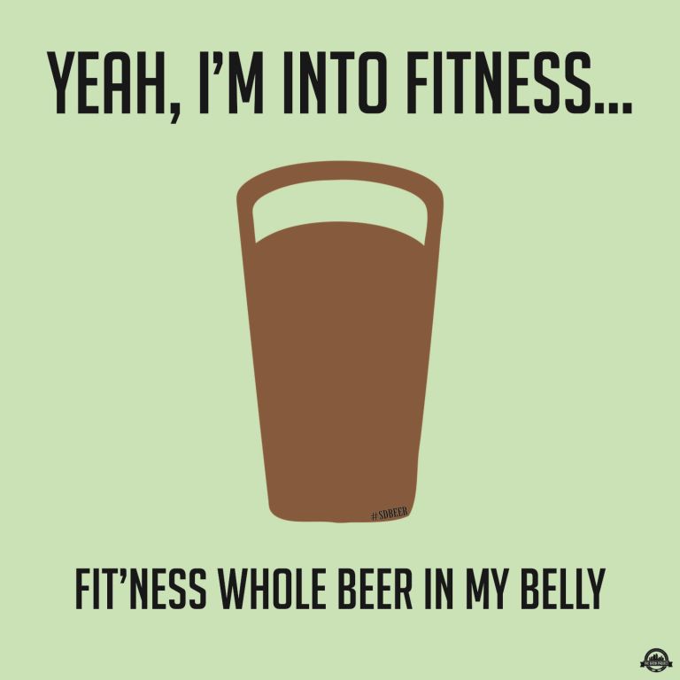 Craft Beer Meme Yeah, I'm Into Fitness Graphic