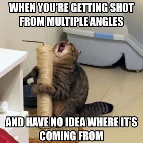 When You're Getting Shot From Multiple Angels PUBG Meme