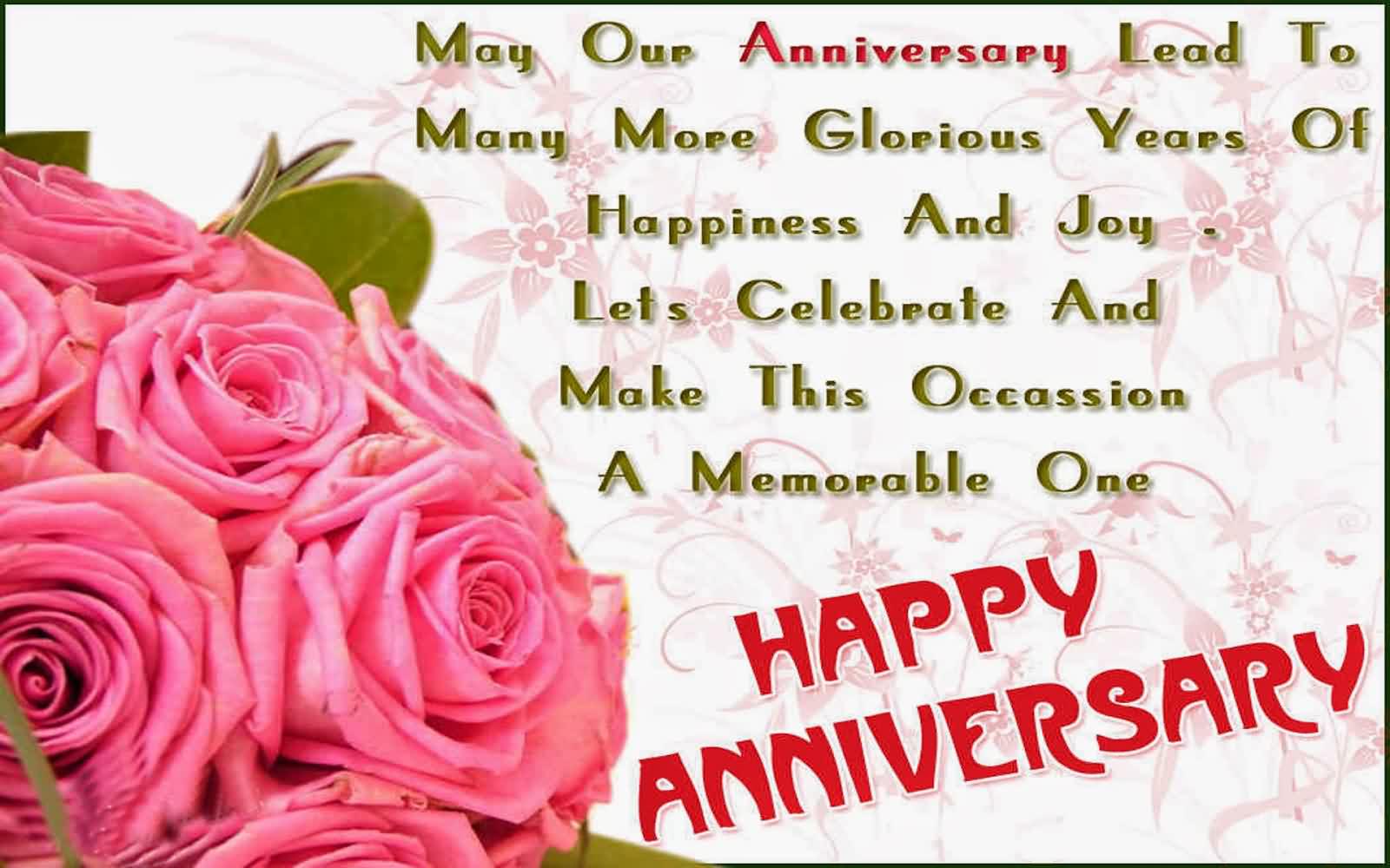 Beautiful Anniversary Card With Joy And Happiness