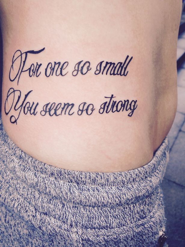 Beautiful Depression Quote Tattoo On Side Body