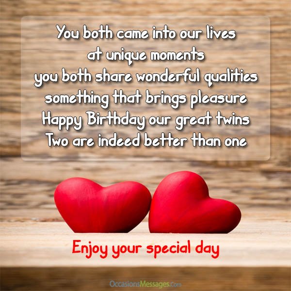 Birthday Wishes For Twins Images You Both Came Into Quotesbae