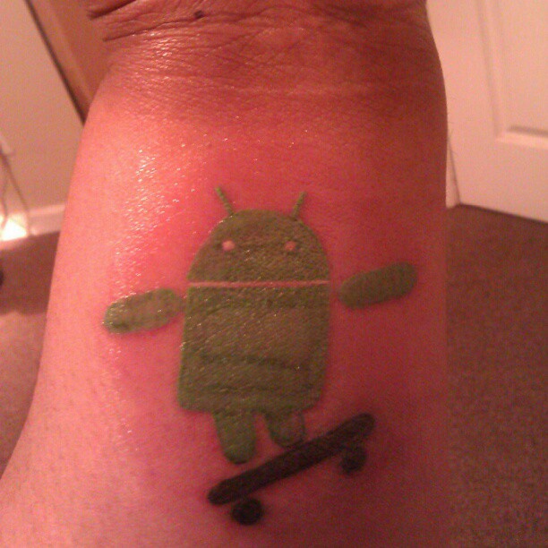Famous Android Tattoo Design Idea On Men Arm