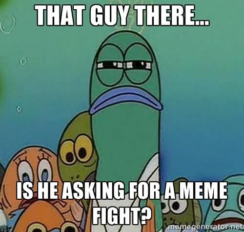 Funny Spongebob Memes That guy there is he asking for a meme fight Graphics