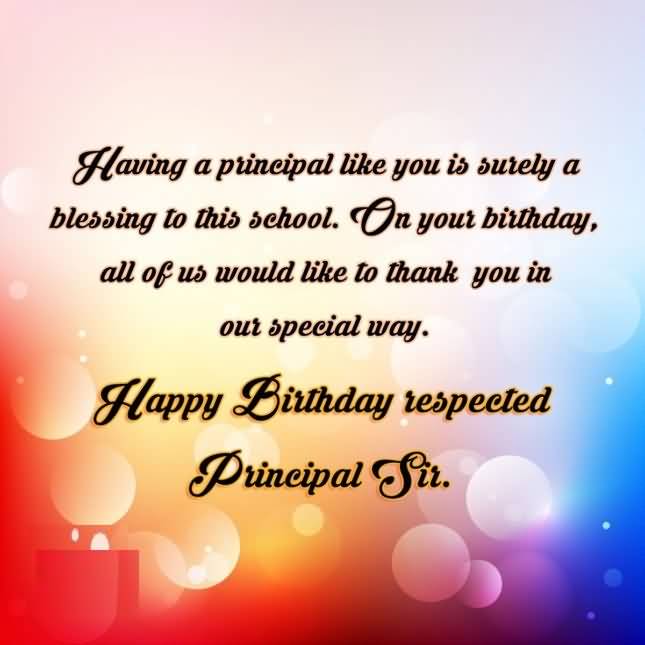Happy Birthday Principal Poem Having A Principal Like You