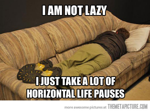 I Am Not Lazy I Just Take A Lot Of Horizontal Life Pauses Funny Lazy Memes