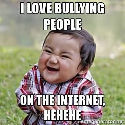 I Love Bullying People On The Internet Hehehe