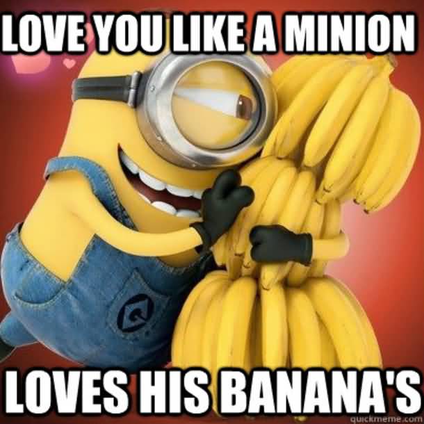 Love you like a minion loves his banana's I Love You Memes Photos