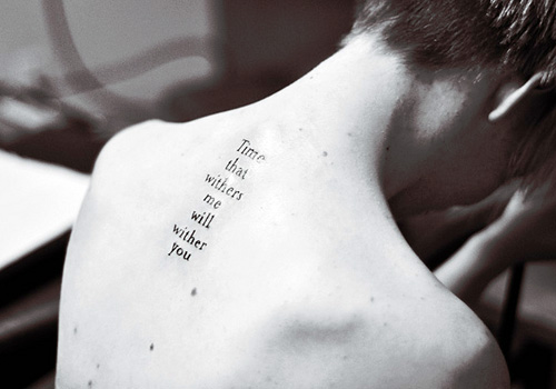 Motivational Quote Tattoo For People Who Suffer With Depression