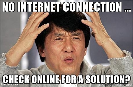 No Internet Connection Check Online For A Soulution