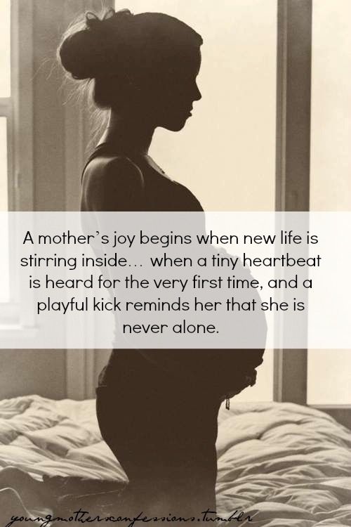 A Mother's Joy Begins Mommy to Be Quotes