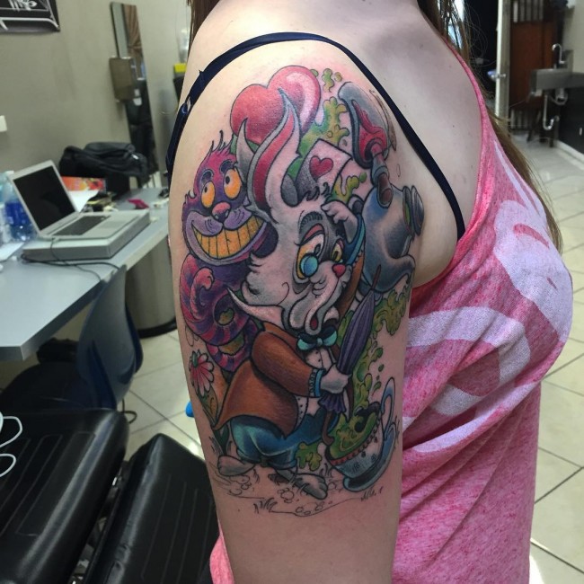 36 Alice in Wonderland Tattoos Designs