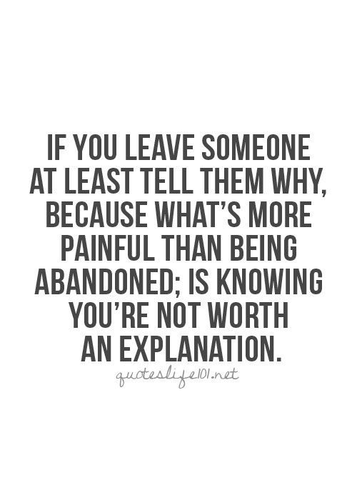 If You Leave Someone Abandonment Quotes