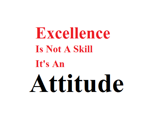 Attitude Quotes Excellence Is Not A Skill