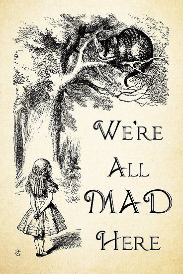 We're All Mad Here Alice In Wonderland Quotes