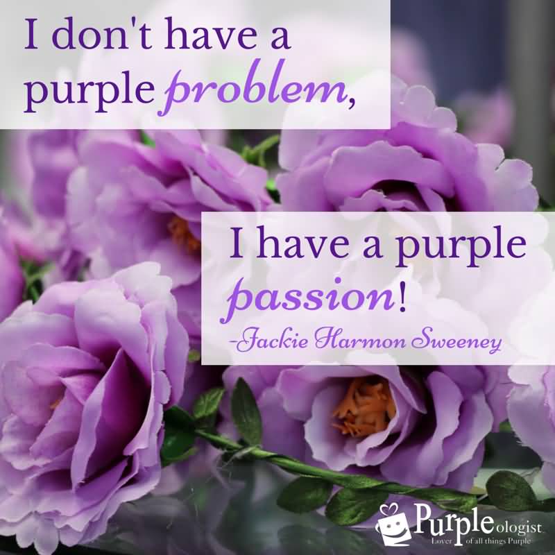 I Don't Have A Purple Problem Cute Love Flower Quotes