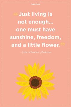 Just Living Is Not Enough One Must Cute Love Flower Quotes