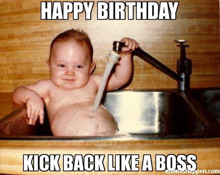 Kick Back Like A Boss Dad Birthday Meme