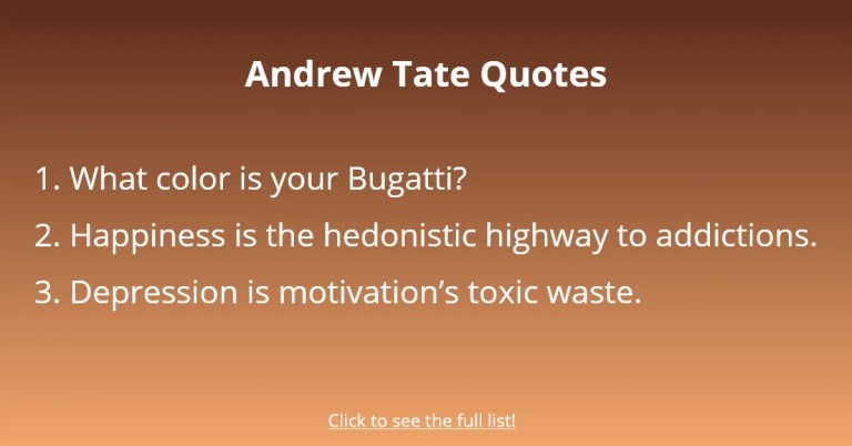 What Color Is Your Andrew Tate Quotes