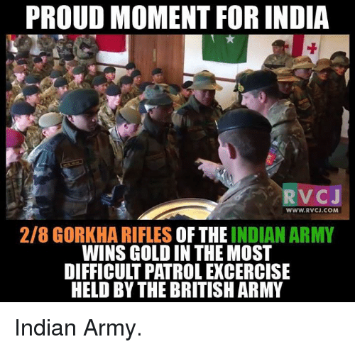 Proud Moment For India British Army Memes