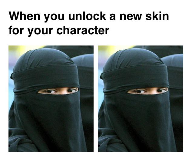 When You Unlock A Burka Meme